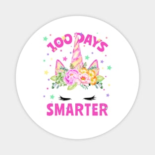100 Days Smarter 100 Days of School Unicorn Face Costume Magnet